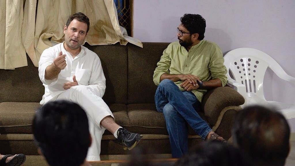 Rahul Gandhi with Jignesh Mevani.