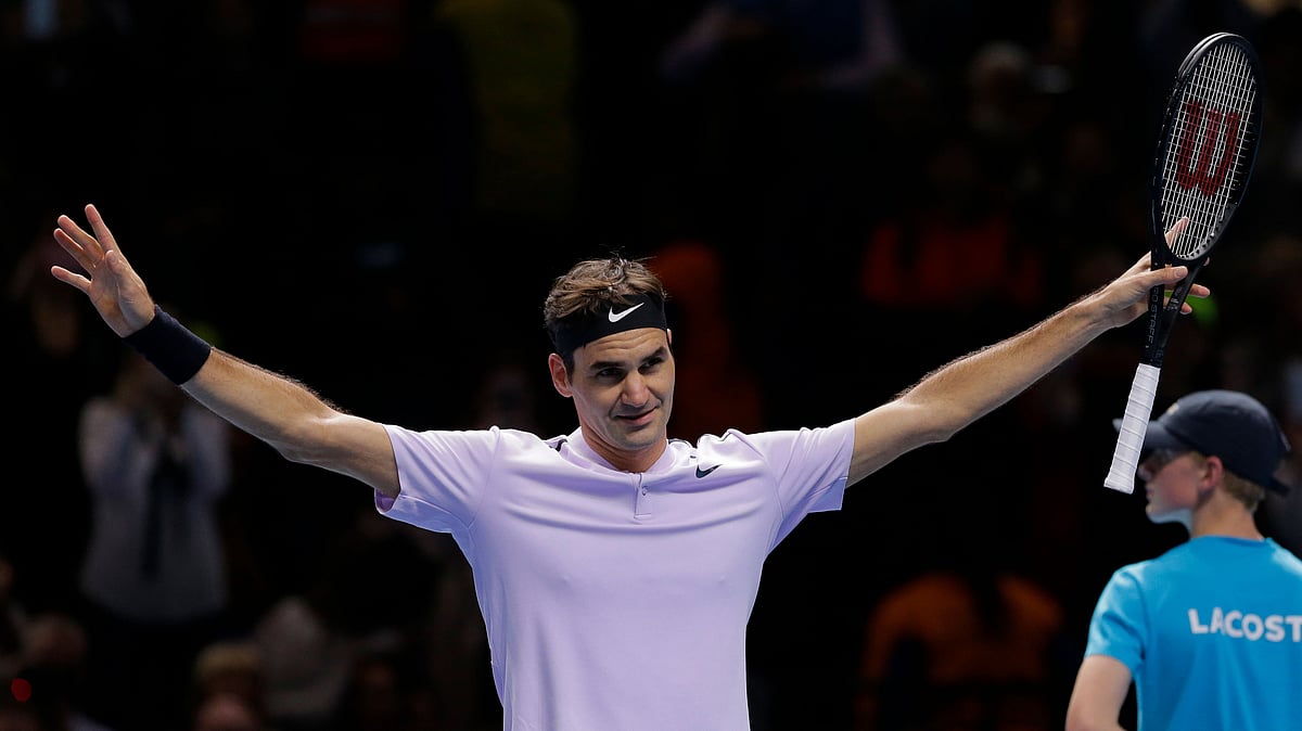 Roger Federer was unbeaten in the round-robin play at the ATP Finals.