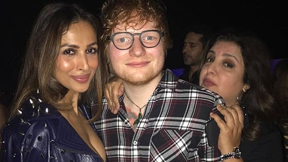 Malaika Arora Khan, Ed Sheeran and Farah Khan.
