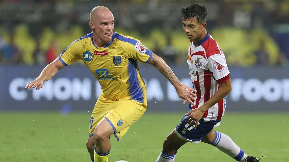 Kerala Blasters FC’s Iain Hume in action.