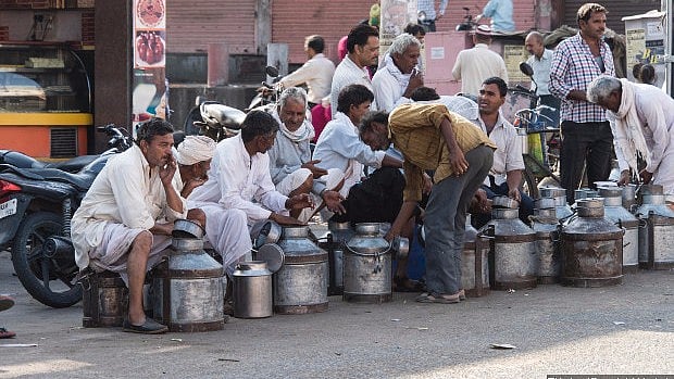 Small dairy farmers at a milk market. Photo used for representational purposes.