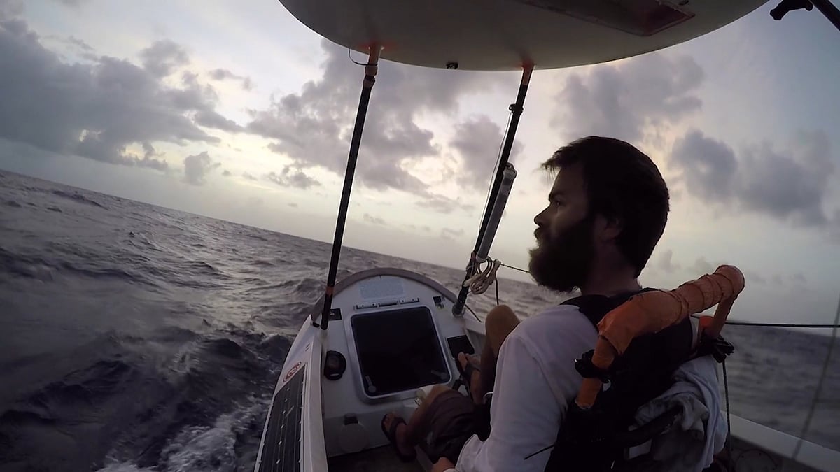 Baptiste Dubanchet pedalled across The Atlantic in 91