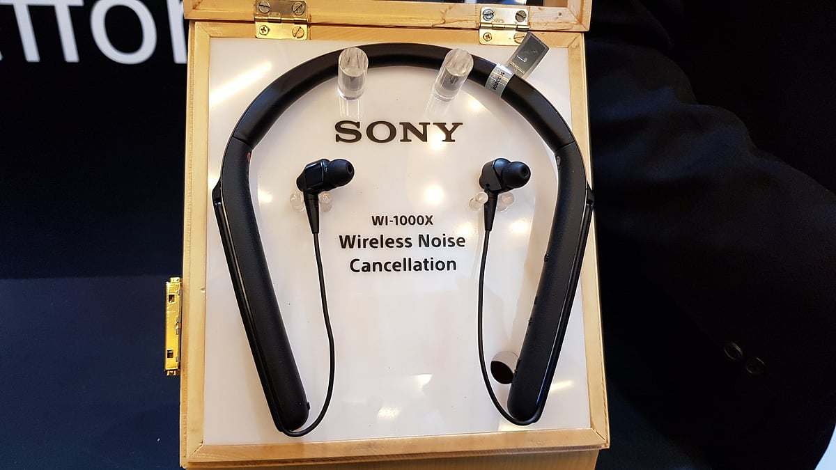 The new around the neck WI-1000X earphones 