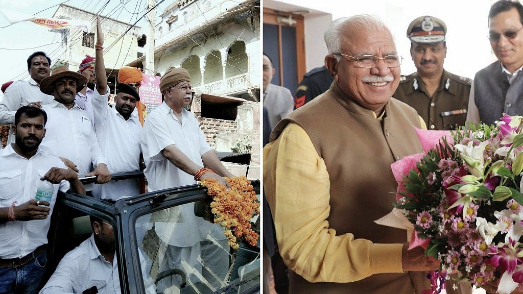 Image of the Rajput Karni Sena (L) and Haryana CM Manohar Lal Khattar (R) used for representational purposes.