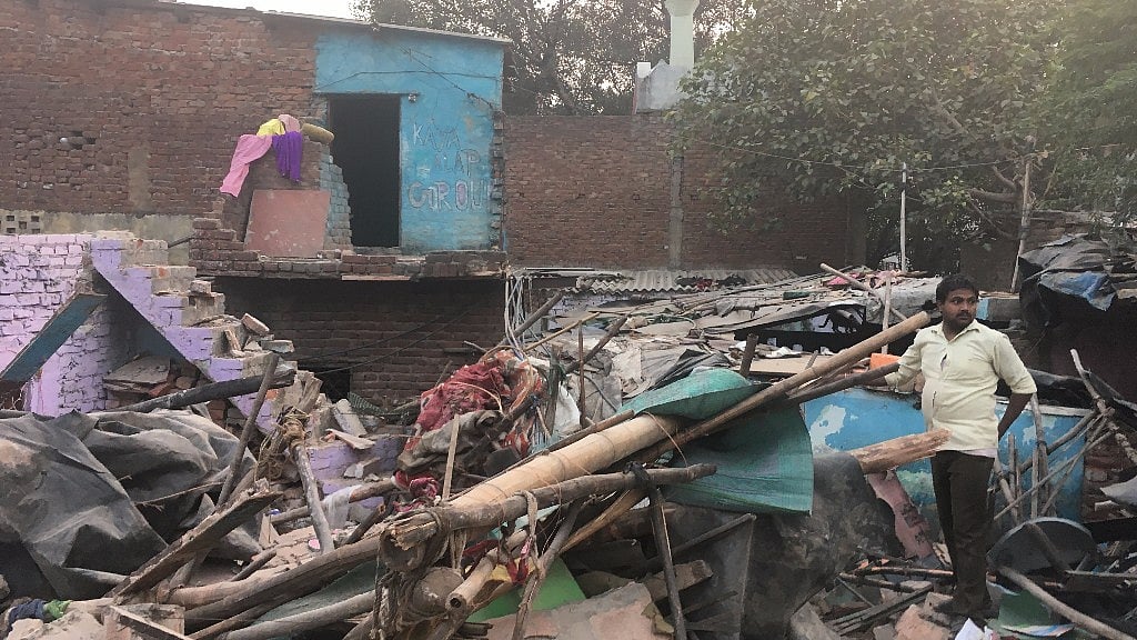 The Kathputli demolition site.