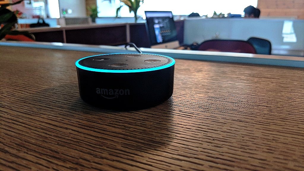 Amazon Echo Dot works in tandem with Alexa, the voice assistant. 