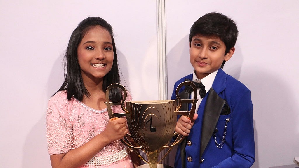 Shreyan and Anjali, winners of <i>Sa Re Ga Ma Pa Li’l Champs 2017.</i>
