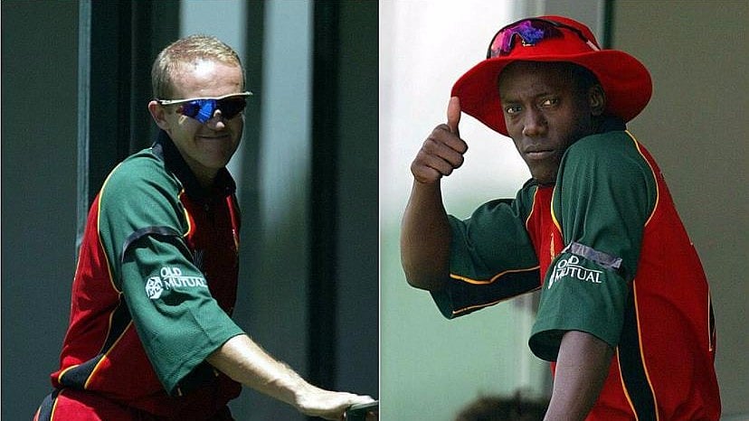 Two Zimbabwean players, Andy Flower and Henry Olonga, demonstrated a protest against the country’s regime during the cricket World Cup in 2003.