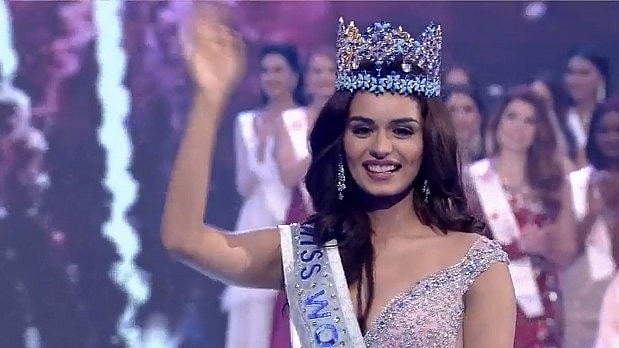 Manushi Chhillar at the Miss World 2017 pageant.