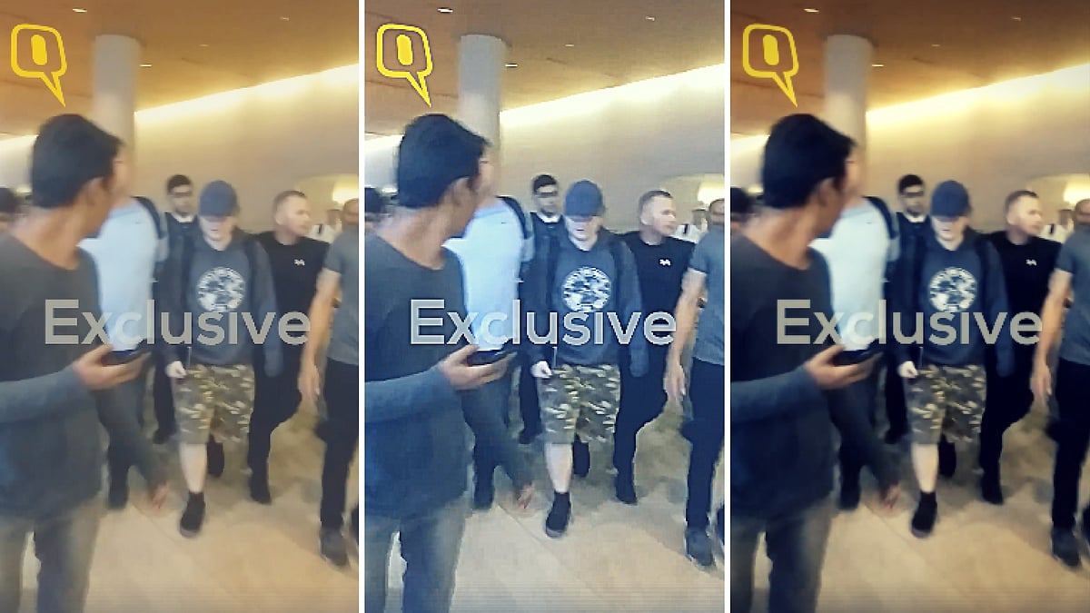Ed Sheeran landed in Mumbai at around 8:30 pm. &nbsp;