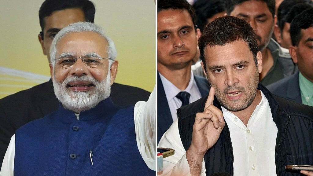 PM Narendra Modi and Congress president Rahul Gandhi. 