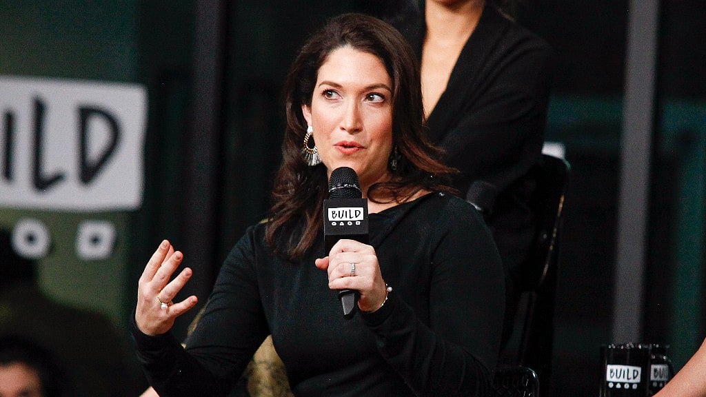 Randi Zuckerberg, sister of Facebook founder Mark Zuckerberg, participates in the BUILD Speaker Series Be Fierce tech panel in New York.