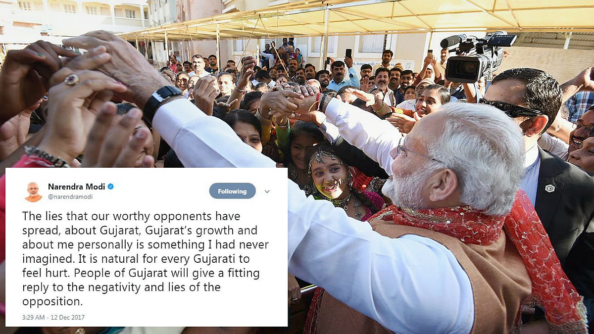 Prime Minister Narendra Modi meeting with the supporters during his visit to the Ambaji Temple in Banaskantha district on Tuesday.
