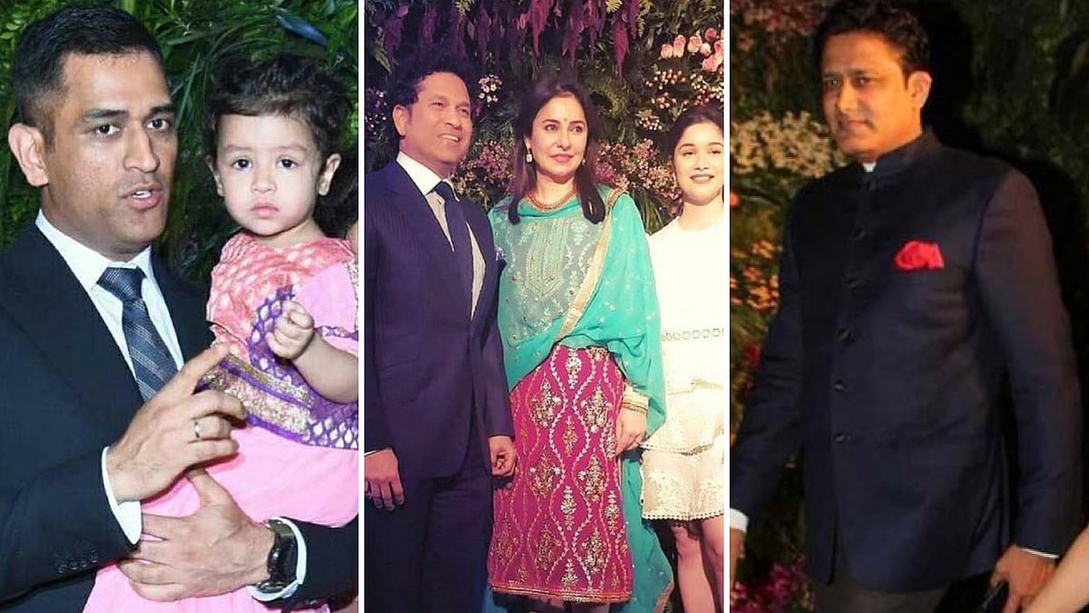 Dhoni, Sachin and Kumble at Virat-Anushka’s reception in Mumbai