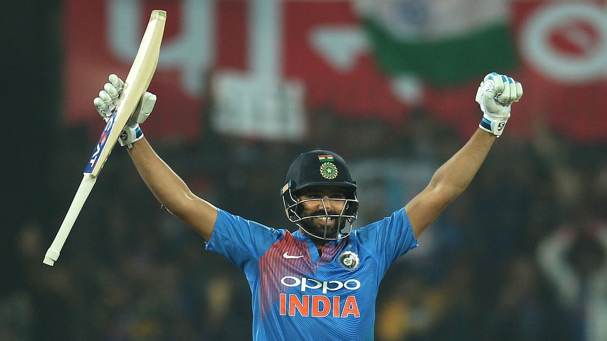 Rohit Sharma took just 35 balls to reach his second T20I century.