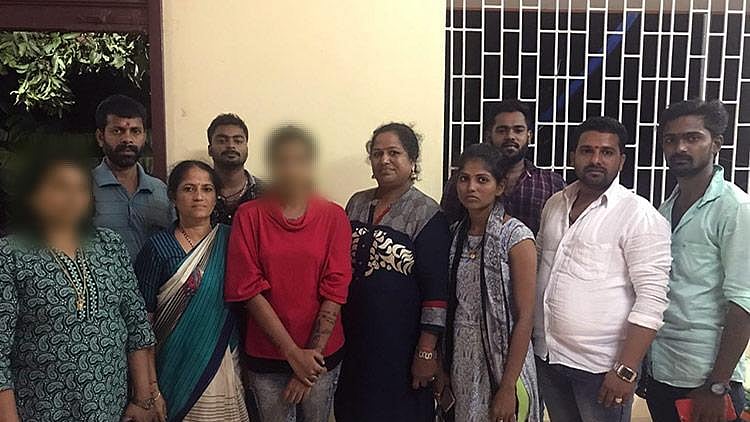 Priya (in red) is the Mangaluru girl made to split with muslim boy.