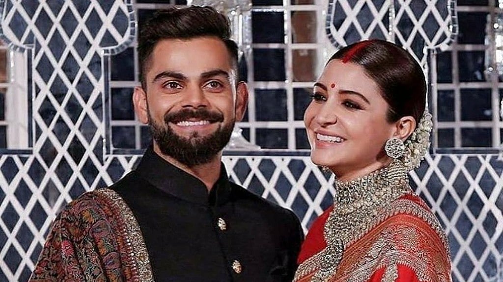 Virat Kohli and Anushka Sharma at their reception in Delhi 