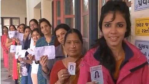 Women voting in the first phase of the Gujarat Elections, which took place on 9 December. 
