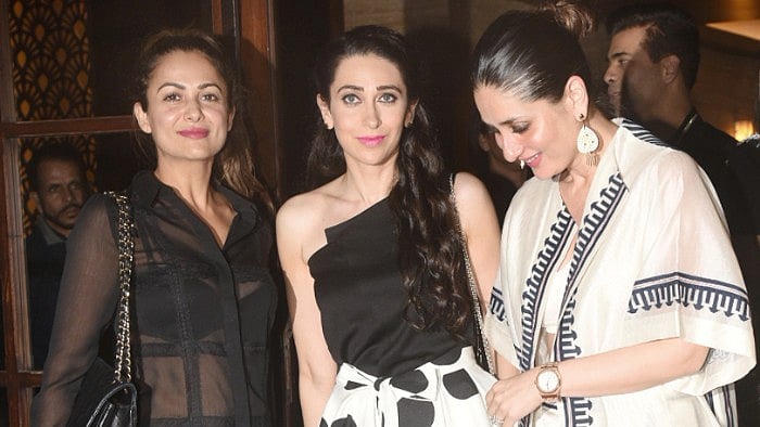 Amrita Arora, Karisma Kapoor, Kareena Kapoor and KJo as the photobomber.