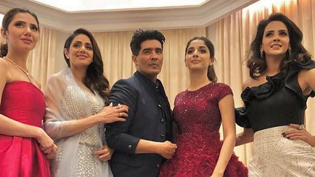 Mahira Khan, Sridevi, Manish Malhotra, Mawra Hocane and Saba Qamar at the Masala! Awards 2017 in Dubai.