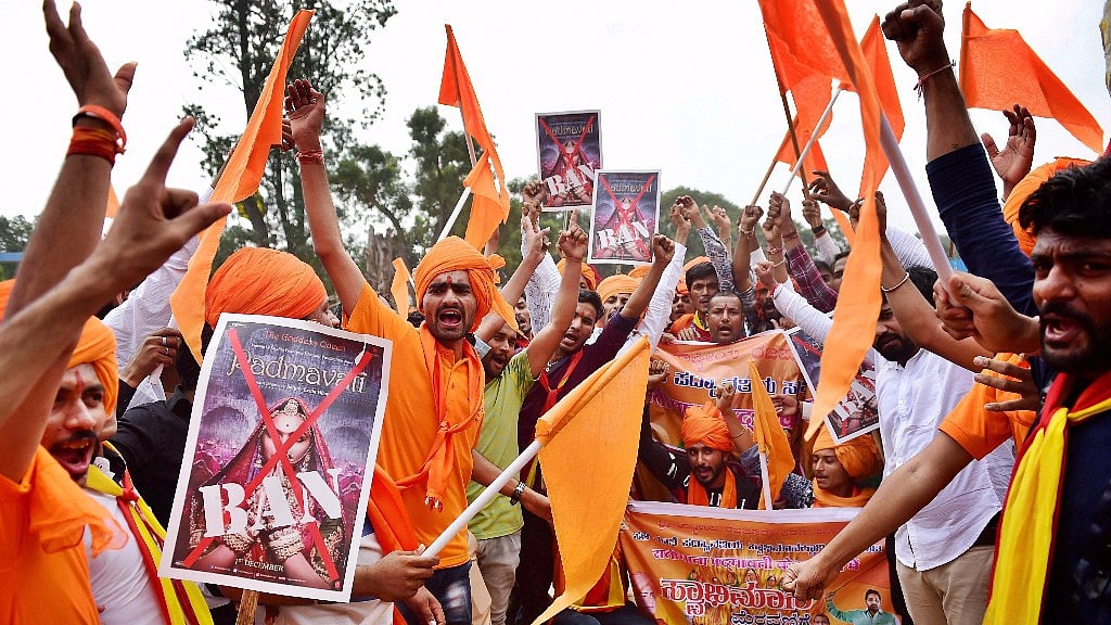 Protests against the release of <i>Padmavati.</i>