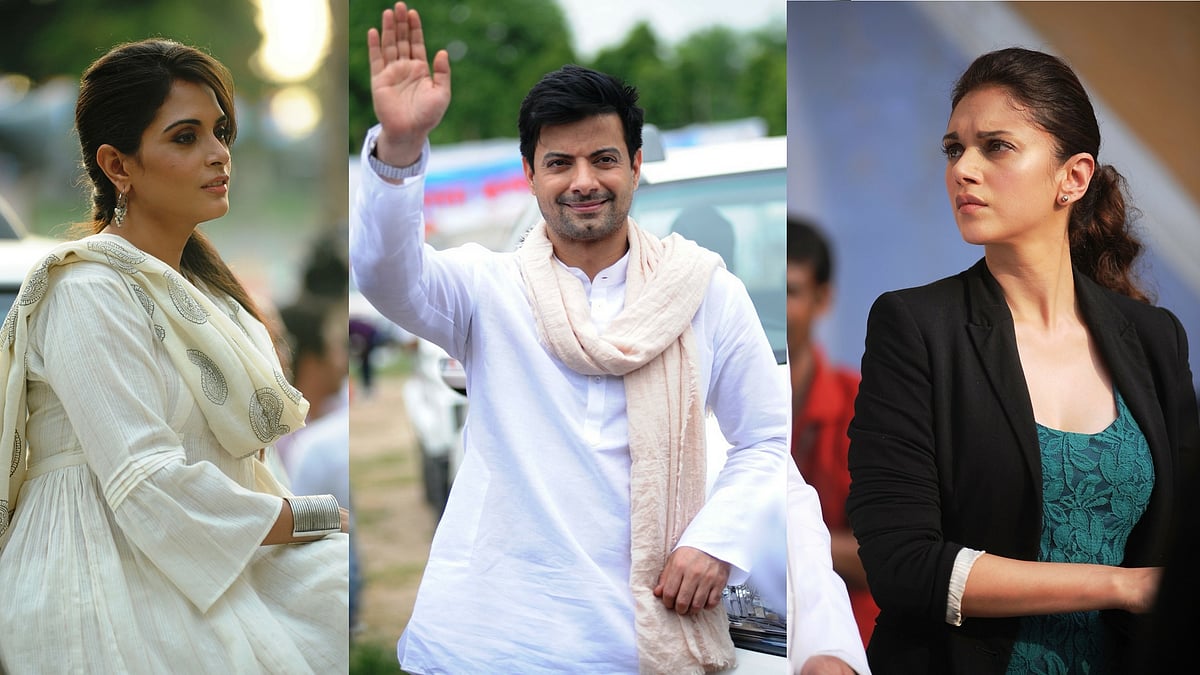 Richa Chadha, Rahul Bhat, and Aditi Rao Hydari in <i>DaasDev</i>.&nbsp;