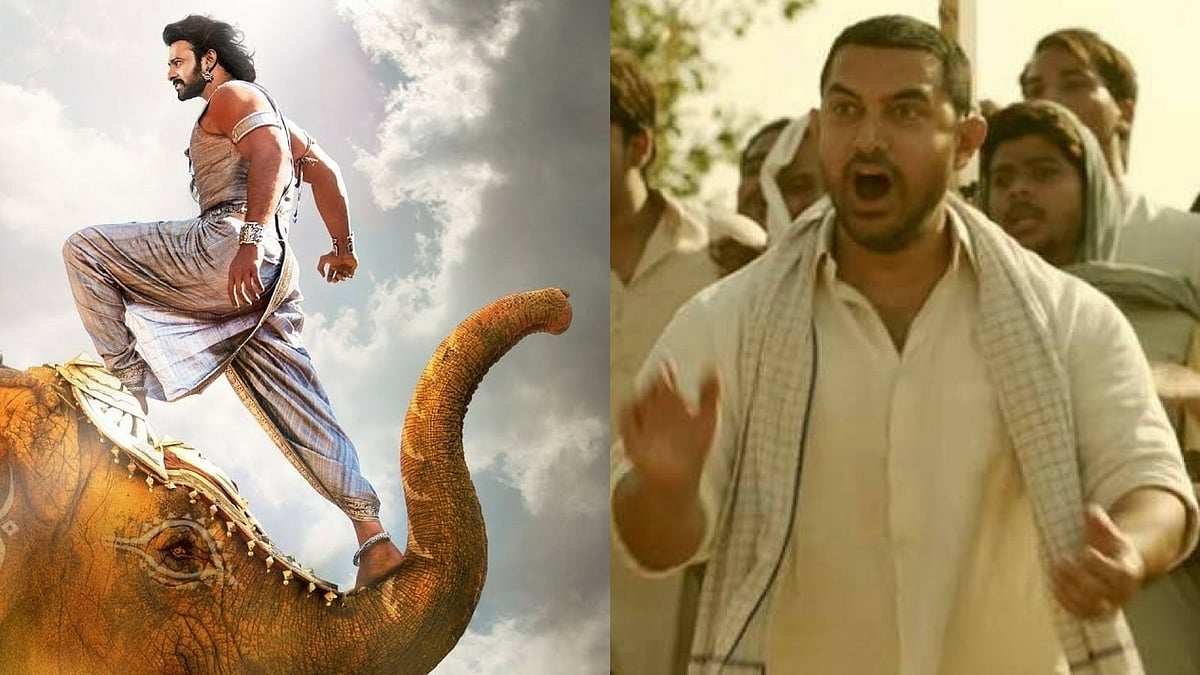 Stills from <i>Baahubali 2</i> and <i>Dangal</i>.