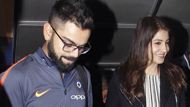 Anushka Sharma with Virat Kohli. 