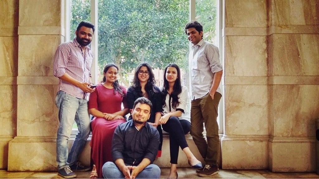 The team behind ‘Paperless Postcards’.