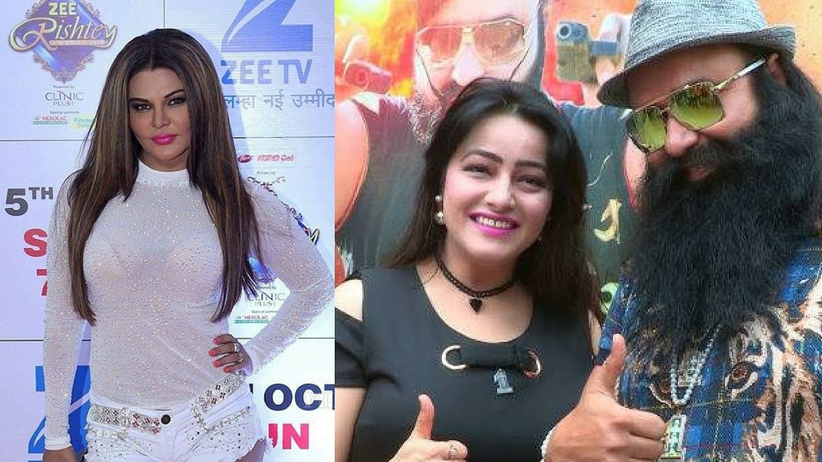 Rakhi&nbsp; Sawant (left) is ready to fight Honeypreet Singh’s mother in court. Both Honeypreet and Gurmeet Singh are serving prison time.