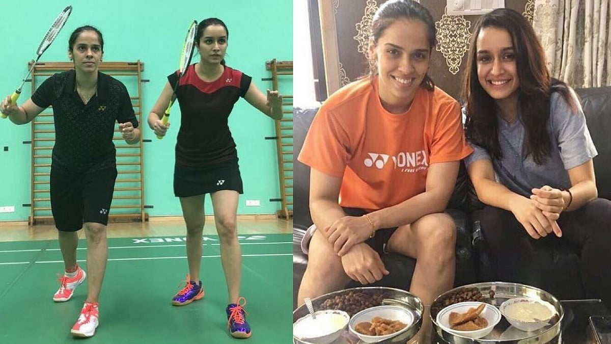 Shraddha Kapoor trains with Saina Nehwal herself. 