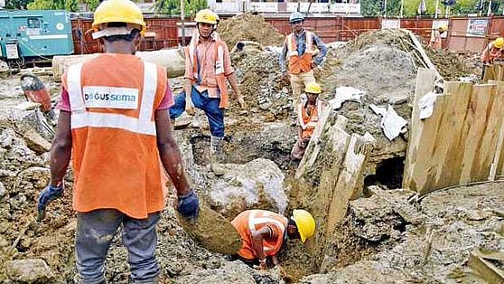 A Metro III construction site in Mumbai - representational image. 