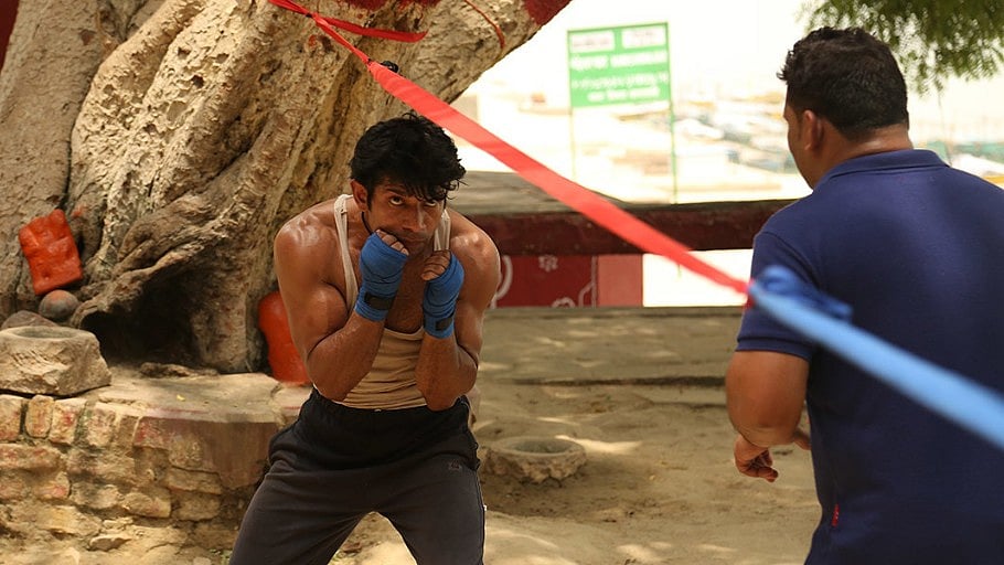 Still from the film ‘Mukkabaaz’.