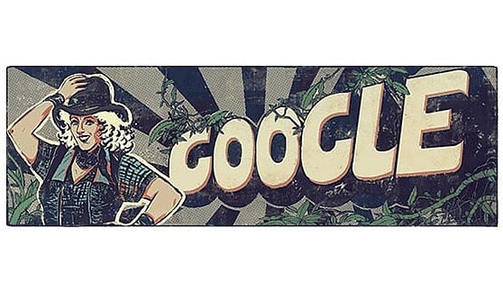 Google Doodle pays tribute to “Fearless Nadia.” 