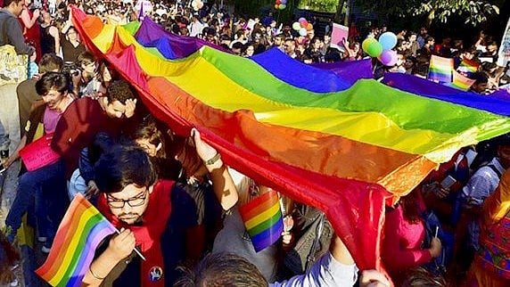 File image of a Pride Walk conducted by the LGBTQ community in India.&nbsp;
