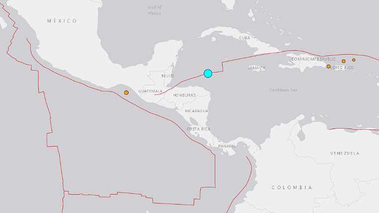 The earthquake near Honduras occurred at a depth of 10 km: USGS.