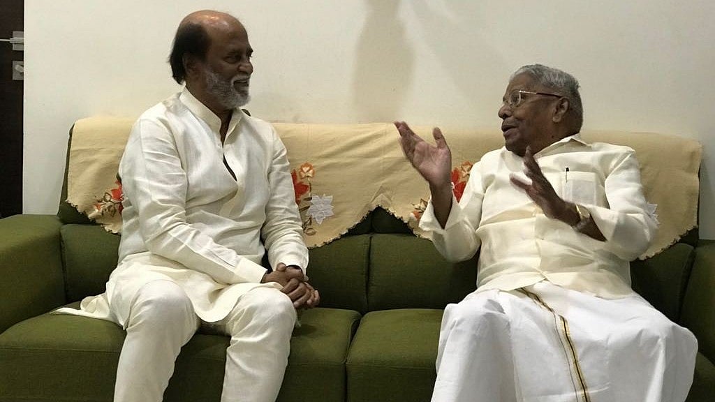 Rajinikanth met veteran leader Veerappan after his announcement of entering the political arena.