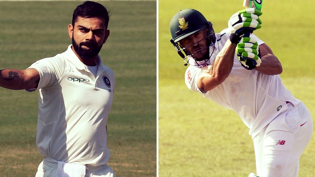 File photo of Virat Kohli and Faf du Plessis.