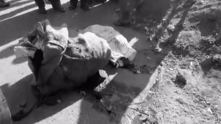 The body of a woman, chopped into several pieces and dumped into a sack, was found near the road at Hyderabad’s Kondapur area on Tuesday morning.