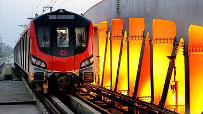File picture of Lucknow Metro, one of the first cities of UP to offer the services. 