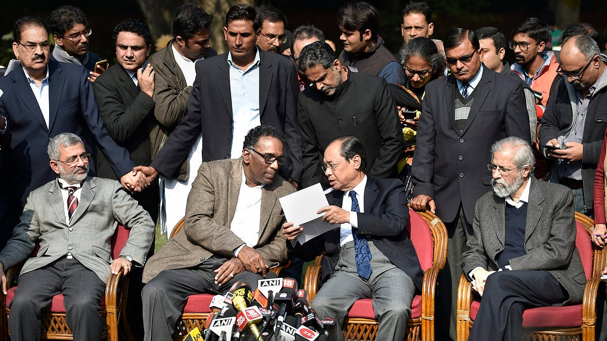 Supreme Court judges hold a press meet