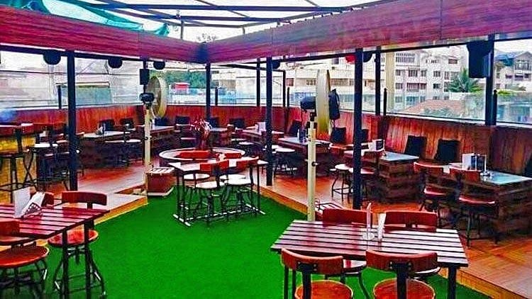 A rooftop restaurant in Bengaluru.