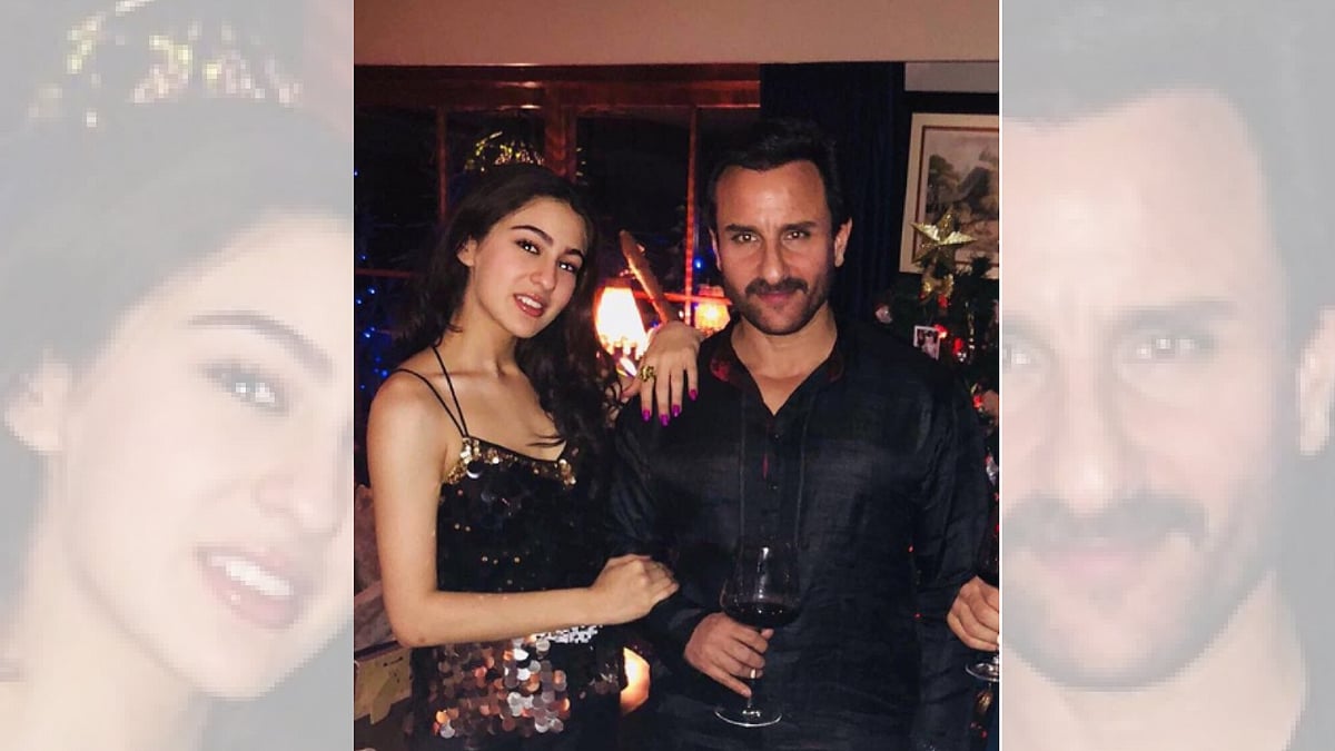 Saif Ali Khan with daughter Sara Ali Khan.