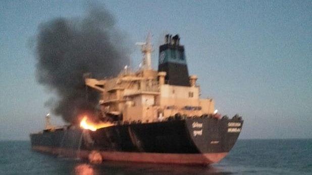 Three ICG Vessels, 9 Tugs from KPT, Reliance, Essar, Adani & ICG Dornier were employed to put out the blaze. 