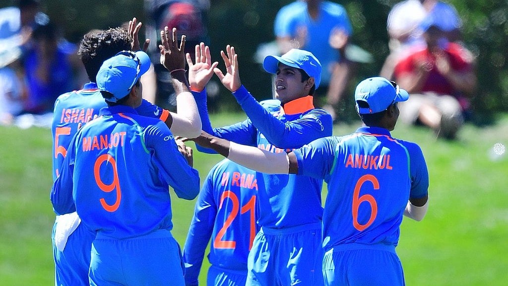 India entered the final of the U-19 cricket World Cup after thrashing arch-rivals Pakistan by a massive 203 runs in the semifinals at Christchurch.