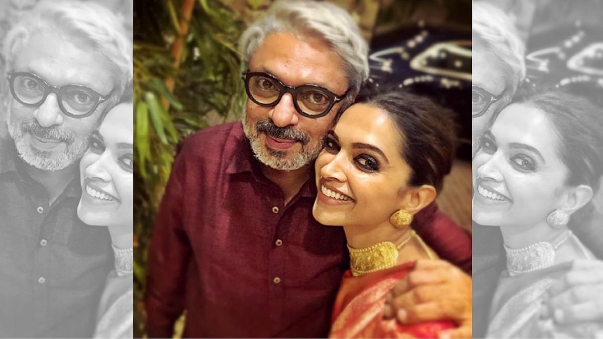 Sanjay Leela Bhansali with his Rani Padmavati, Deepika Padukone.