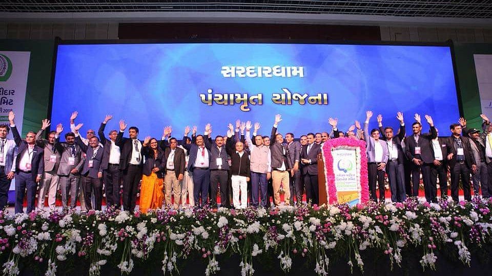 Business Leaders and politicians at the Global Patidar Business Summit.