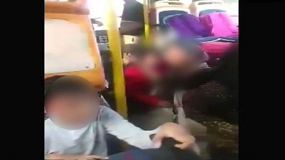 The mob pelted stones at a GD Goenka World School bus, as children, teachers and other staff cowered between seats in fear.