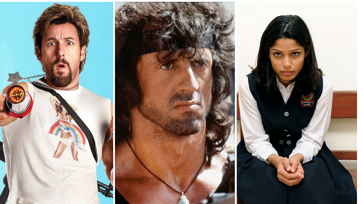 Stills from three Hollywood films filmed in Israel.&nbsp;