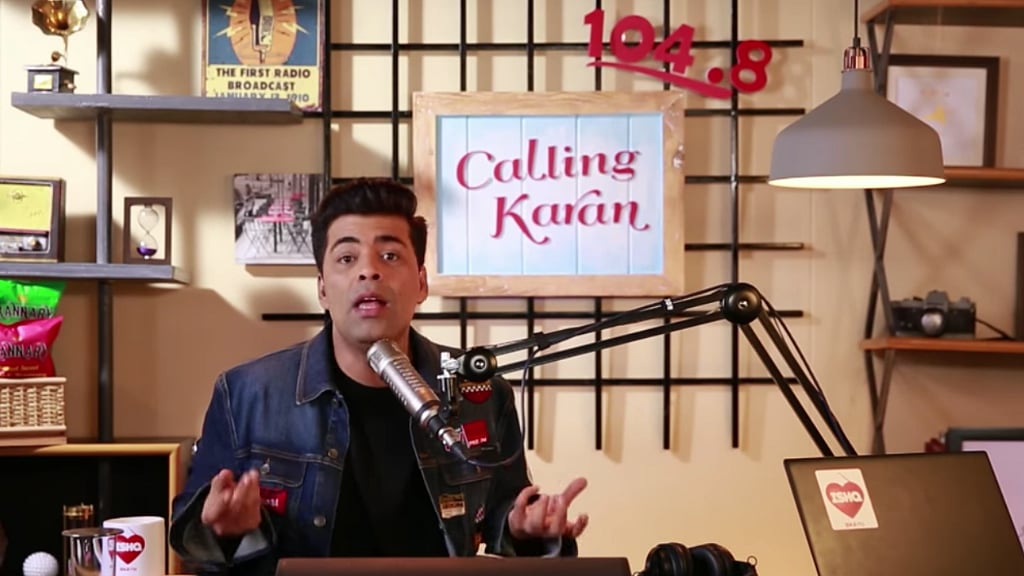 Karan Johar on the webisode of <i>Calling Karan.</i>